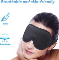 Máscara para dormir con forma de Ojo para Mujeres, LA es una Máscara para dormir con extensiones 3D, Antifaz para dormir de viaje con Correa ajustable (negro-3D) - details 3