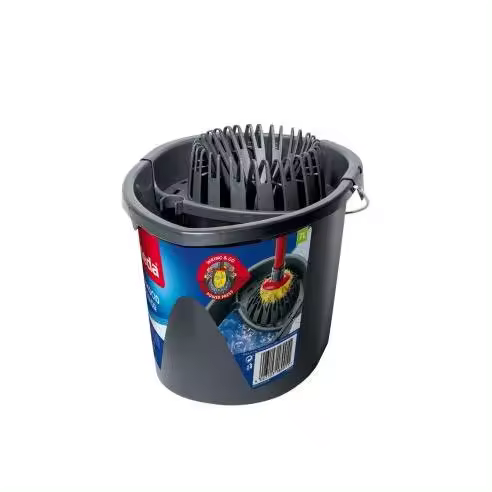VILEDA Cubo Gris VILEDA Wring & Go 7L, Polipropileno, ideal para Suelos - 77647 Cubo de fregar Accesorios y Recambios Productos Limpieza Fregonas Limpieza - 1