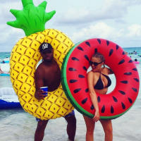 Rooxin Watermelon Pool Floats for Adult Kids Inflatable Circle Swimming Ring Floating Seat Summer Beach Party Pool Toys - details 7