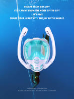 Máscara De Snorkel Con Visión Panorámica De 180° Antiniebla Y Antirreventón De Silicona Top Seco Diversión Subacuática Y Natación Con 2 Snorkels - details 1