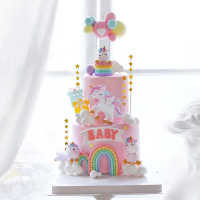 Decoración De Pastel De Unicornio Arcoíris Para Cumpleaños Niñas Niños Fiesta De Bebé Bodas Fiesta Cumpleaños Decoración De Pastel - details 1