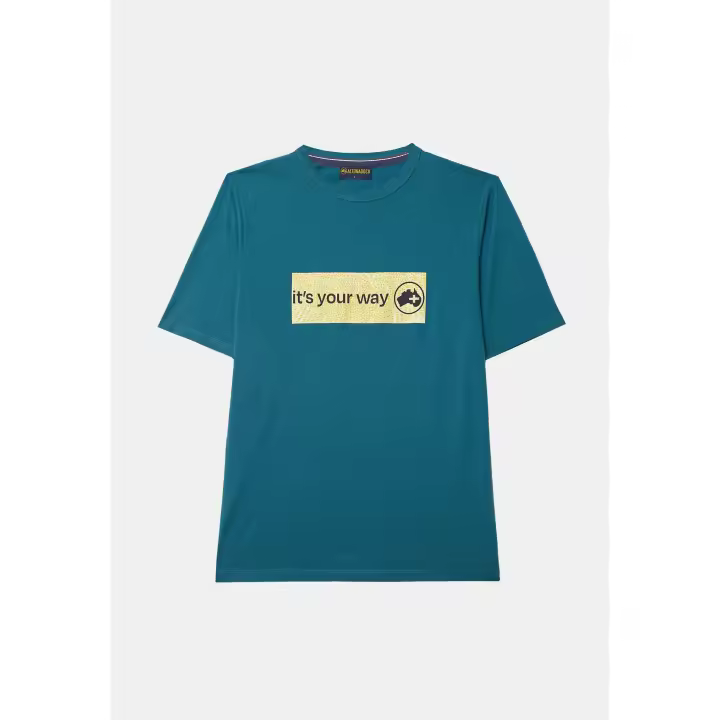 Altonadock Camiseta azul algodón hombre casual moda - 1