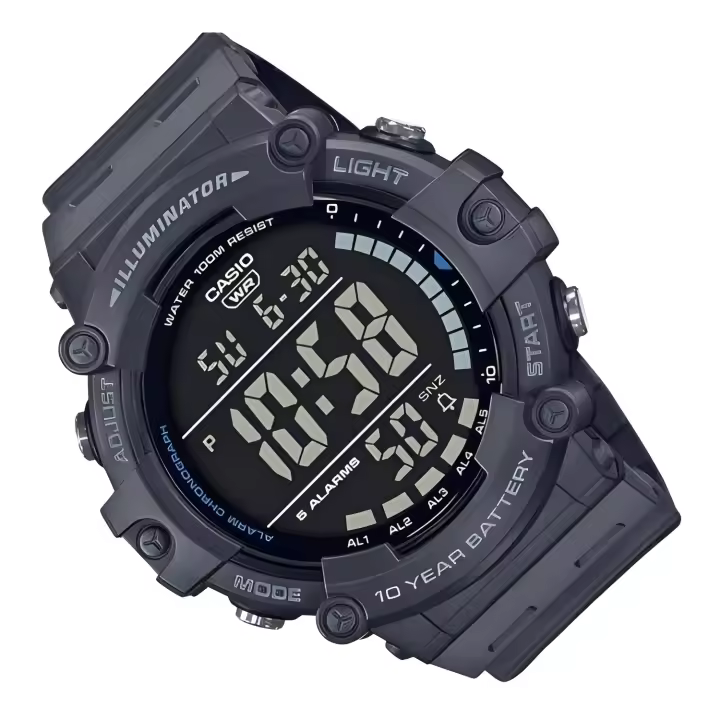 Reloj deportivo digital hombre Casio AE-1500WH-8b luz led 10 años batería 5 alarmas - 1