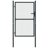 vidaXL Puerta de Malla de Jardín de Valla Acero Galvanizado Gris Dimensiones 100 x 125 cm,  100 x 175 cm,  100 x 200 cm y mas - details 1