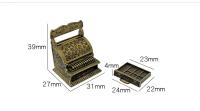 Miniatura De Cajero Automático Vintage Para Decoración De Casa De Muñecas Accesorio De Metal Modelo De Caja De Dinero - details 0