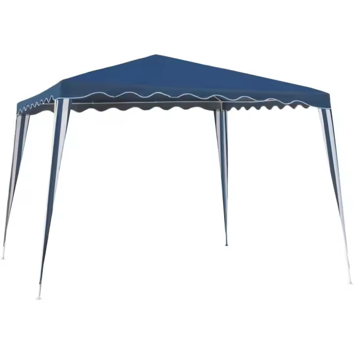 Carpa Cenador Gazebo Desmontable 3 x 3 m Azul| con Tubos de Acero de Alta Resistencia, Protección UV, Poliéster 140gr/m2 Resistente Lluvia| para Playa, Camping, Jardín, Terraza, Exteriores - 1