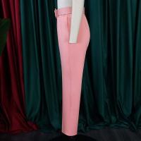 Elegantes Pantalones De Oficina Para Mujer Cintura Alta Con Cinturón Estilo Lady De Negocios Moda Trabajo Pantalones Rectos De Talla Fija Para Todas Las Estaciones - details 18