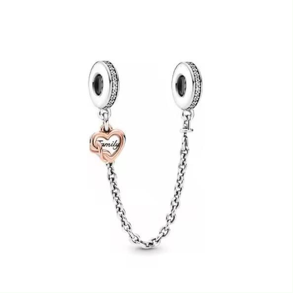 Pandora Momentos DE LA Mujer Sterling Silver Family Heart Bracelet Charm, Viene con un regalo completo embalaje de Caja de. - 1