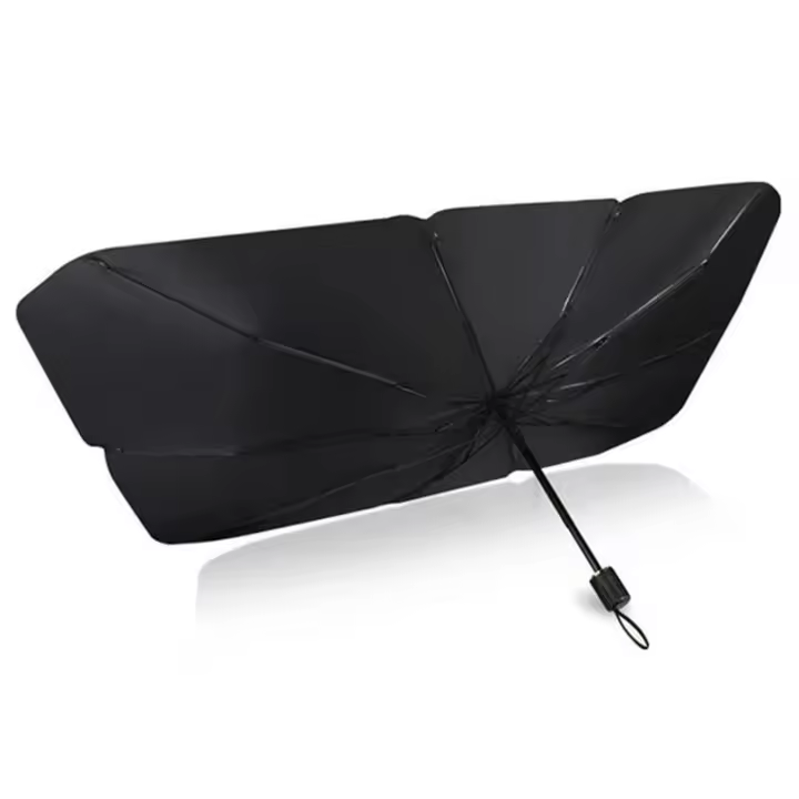 Parasol Coche Delantero, Paraguas Parasol, Tamaño 135x75cm y 115x65cm, Parasol Coche Delantero Plegable, Sombrilla Interior, Protector Solar Auto - 1