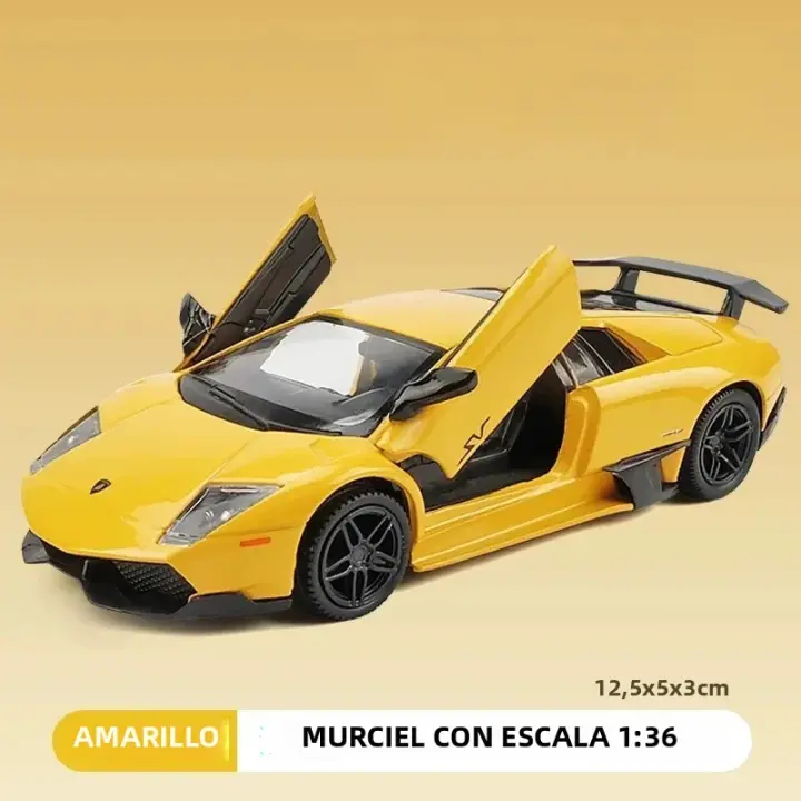 Modelo De Coche Diecast Lamborghini Murcielago a Escala 1:36 Para Niños Juguetes De Colección Para Boys Regalo De Cumpleaños Metal Sin Batería - 1