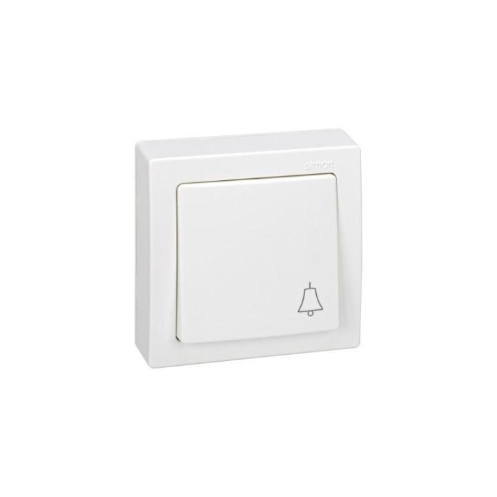 Simon 73150-50 Pulsante Monoblocco Bianco Per Serie 73 - Placca Superficie A Mosaico