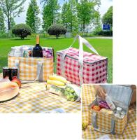 Bolsa de picnic con aislamiento multifunción, bolsa de picnic con doble cremallera para barbacoa de playa al aire libre 36 x20 x20cm rojo/verde /amarillo colores - details 1