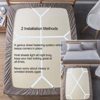 2 PCS Fijadores De Sábanas Elásticos Ajustables Para Colchones Y Sofás Clips De Adaptación Plana Para Cama Material De Poliéster 100% - details 15