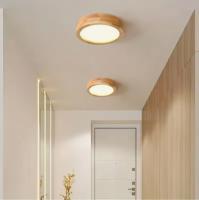 Lámpara de Techo de Madera Rústica Iluminación Natural para Dormitorio, Pasillo, Salón - details 1