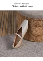 Zapatos Planos De Verano Para Mujer Con Tobillera Y Cierre De Hebilla En Microfibra De Color Oro Y Verde Estampado Texturizado De Tamaño Grande 34-43 Zapatos Elegantes Y Casuales - details 13
