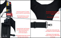 Cinturón De Trabajo Con Almohadillas Para Hombres Grandes Y Grandes Suspenders De Construcción Bolsa De Cinturón De Trabajo Unisex Material Poliéster Estilo Moda - details 1