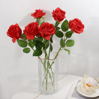 5/10Pcs Bouquet De Flores Artificiales Rosa Para Decoración De Hogar Y Habitaciones Decoración De Boda Regalo De Día De San Valentín Adorno De Vaso Falso - details 8