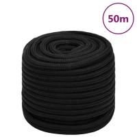 vidaXL Cuerda de trabajo poliéster 16 mm 50 m cuerda trenzada Color Negro,  Blanco, y mas - details 0