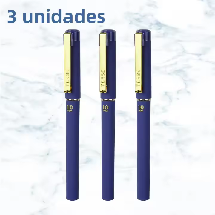 Lápiz Gel Azul De Alta Calidad WQN Con Punta De 1.0MM Pack De 3/6/12 Para Escritura En Oficina Y Escuela Bolígrafo De Firmar Para Negocios - 1