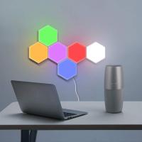 Luz De Pared Hexagonal Con Control Remoto Y Luz LED RGB Modulable USB Colorida Luz Nocturna Geométrica DIY Para Decoración De Hogar - details 14