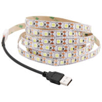 Tira De LED USB 5V 5050 Luz Fría/Luz Cálida Para Iluminación De Fondo De TV Conector Clip 30cm 50cm 1m 2m 3m 4m 5m Set - details 2