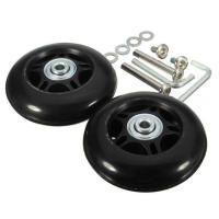 Ruedas De Equipaje Silenciosas Para Reparación Y Reemplazo De Maletas Partes De Suitcase Con Ejes De Diámetro 40/45/50/60/70/90mm Negro Material De Goma Y Metal - details 7