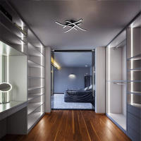Luz De Techo LED Moderna Instalación Superficial Elegante Curva Para Sala De Estar Dormitorio Cocina Iluminación Diaria - details 6