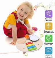 Set De Batería De Madera Para Bebés Juguete Musical Montessori Instrumentos De Percusión Para Niños De 3 a 6 Años - details 17
