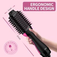 Cepillo secador de pelo, cepillo para secar con secador, todo en uno, 4 en 1, secador de pelo y moldeador de un solo paso, cepillo de aire caliente voluminizador con iones negativos, cepillo alisador de pelo con barril de titanio y cerámica antifrizz - details 2