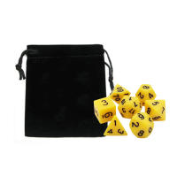 Juego De Dados DND 7 Piezas Con Bolsa De Velours Accesorios Coloridos Para Juegos De Mesa DnD RPG Incluye D4 D6 D8 D10 D10% D12 D20 - details 4