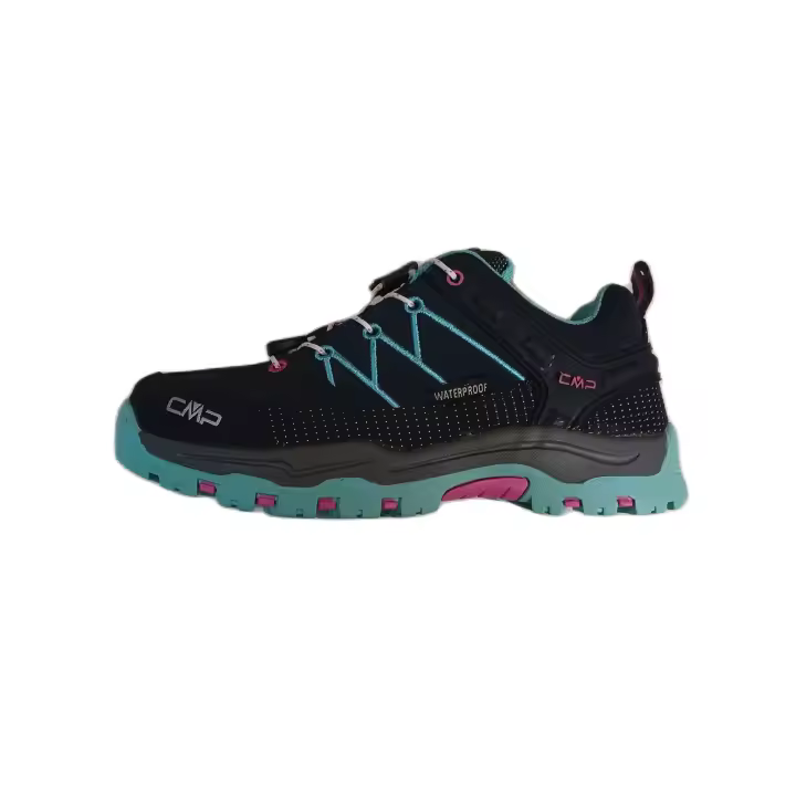 Deportiva de montaña para niñas, marca Campagnolo; modelo Rigel Low Trekking color Blue - Acqua; Referencia 3Q13244J 31NL; Incluye membrana Waterproof repelente al agua; Suela Trail perfectas para senderismo, Trekking, montaña ocomo zapa urbana.  259120 - 1