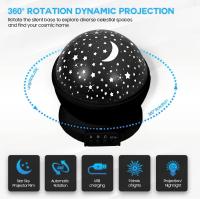 Proyector De Estrellas Lámpara Nocturna Galaxia De Estrellas Rotativas Luna LED Para Decoración De Habitación Infantil - details 5