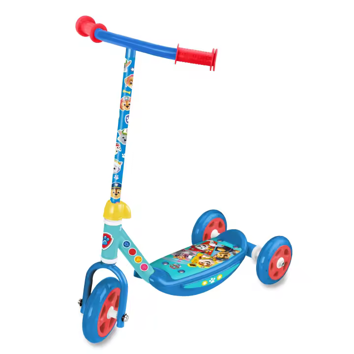 Patinete  3 ruedas  de Patrulla Canina (7368)  con los últimos personajes de la serie. Scooter ligero, resistente y muy llamativo. A partir de 2 años.  Incluye puños ergonómicos y base anti deslizante - 1
