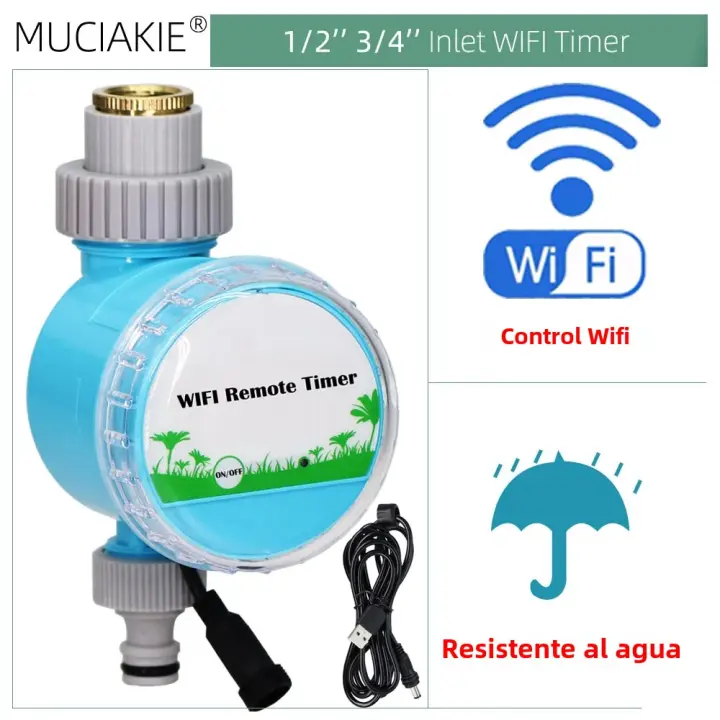 Kit De Riego Automático Para Jardín Con Timer De Agua WiFi Y Control Remoto Por Smartphone Adecuado Para Invernadero Y Exterior - 1
