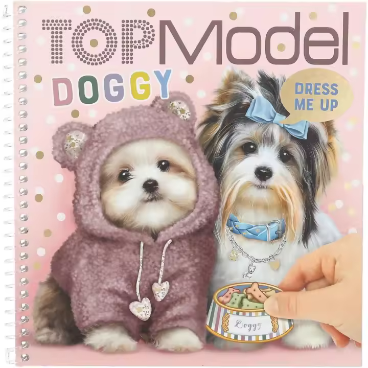 Top Model cuaderno con pegatinas para vestir perritos Depesche calcomanía Dress me Doggy - 1