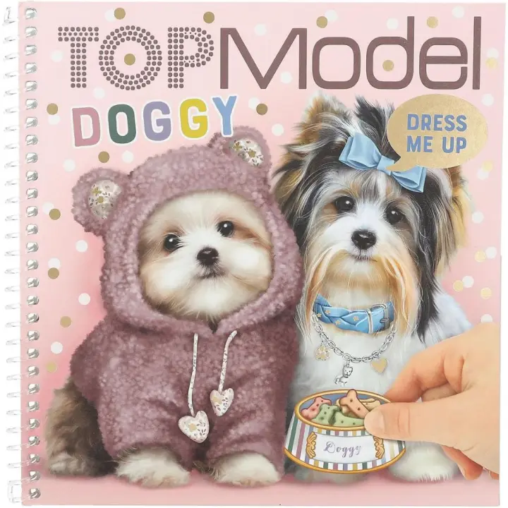 Top Model cuaderno con pegatinas para vestir perritos Depesche calcomanía Dress me Doggy - 1