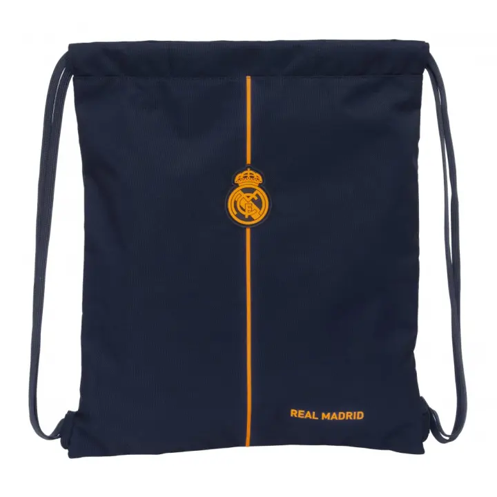 Safta Mochila SACO Plano Real Madrid 2ª Equipación 24/25 con Bolsillo Interior y Cierre de Cordones - Bolsas de Viaje para Niños - 1
