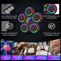 🔥 Máquina de Boxeo Inteligente con Música y Luces RGB  9 Velocidades + 9 Modos de Entrenamiento  Bluetooth 25m para Casa/Gimnasio  Pantalla LED Contador de Golpes  Regalo Perfecto Navidad - details 7