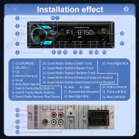 Reproductor De Música Para Coche Con Pantalla LED Y Controles Remotos USB FM Radio Tuner 1din AUX Input Bluetooth Y Pantalla LED - details 11