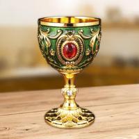 Vaso Gótico Medieval Vintage 30ml Con Patrón De Flores Taza De Bebida Ceremonial Artesanal Para Regalos De Renacimiento Y Fiesta - details 7