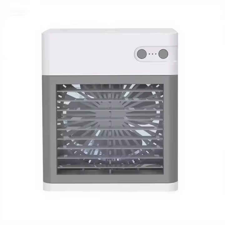 Acondicionador de Aire USB Recargable y silencioso de AC Mini Aire Acondicionado portátil con luz LED, Adecuada for el hogar, la Oficina y la habitación (Verde) (Color : White) - 1