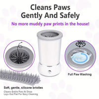 Limpia Patas De Perro Recargable USB Masajeador Automático Desmontable Con Cerdas De Silicona Limpiador De Uñas Para Mascotas - details 1