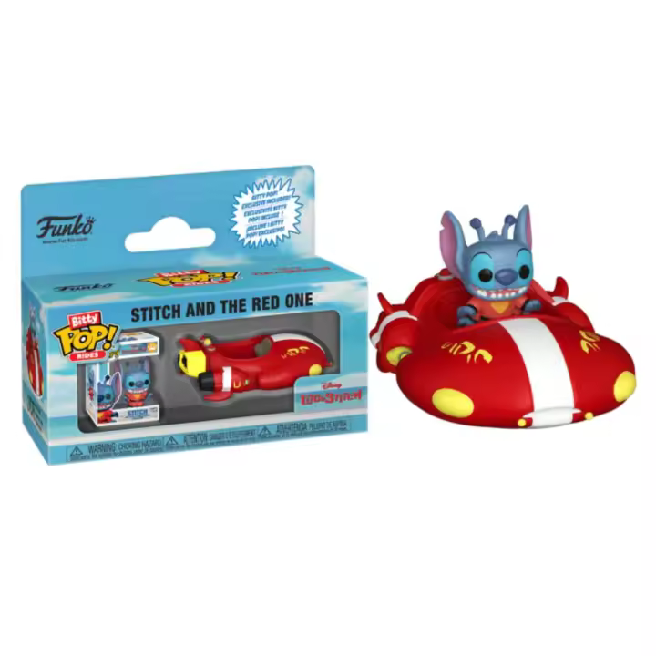 Funko Bitty Pop Ride Disney Stitch y Nave Roja Figura Coleccionable - 1