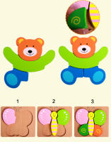Puzzle De Madera Con Animales Y Vehículos Para Niños Y Niñas Educativo Juego De Colores Brillantes Y Formas Diferentes Regalo Para Niños De 3 a 12 Años - details 5
