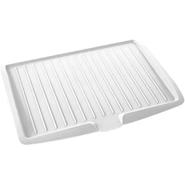 Bandeja de goteo Premium Almohadilla de drenaje de plástico Cubiertos de cocina Estante de drenaje Fregadero de plato Bandeja de drenaje de inclinación lateral para ollas, sartenes, vidrio, cuencos Desagües de frutas vegetales - 1