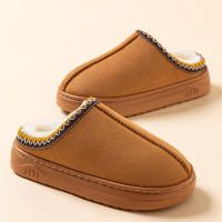 Zapatillas De Invierno Para Hombre Confort Interior Antideslizante Suave Exterior Peluche Cálido Zapatos De Casa Para Parejas - details 3