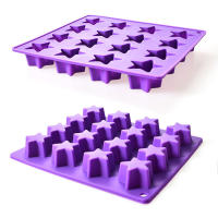 Molde De Silicona JCD Para Hielo Estrellado De 16 Cuadrículas Pentagrama Para Pastel Chocolate Helado Gelatina Galletas Herramientas De Hornear De La Cocina - details 2