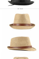 Sombrero De Paja De Verano Moda Coreana Para Hombre Sombreros De Visera Inglesa Retro Y Elegante Para Jazzer Adulto Unisex - details 4