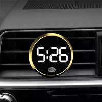 Reloj Digital Creativo LED Para Coche Mini Reloj Interno Adhesivo Ornamento Automotriz Accesorios Para Coche Material ABS - details 6