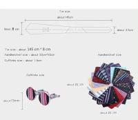 Juego De Pañuelos De Boda Mix Colors 2023 Estilo Nuevo Regalo Para Hombre Azul Paisley Talla Unica Caja De Corbata - details 1